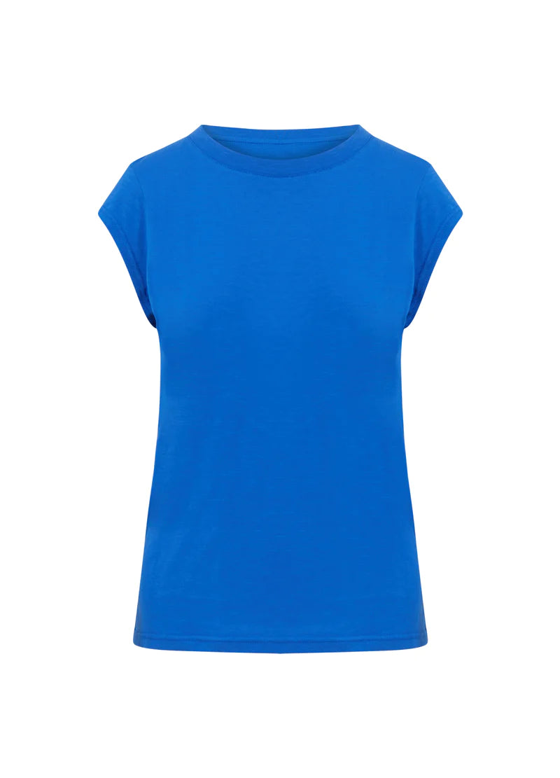 Coster Copenhagen - CC Heart Basic T-shirt Rund Hals i Electric Blue
