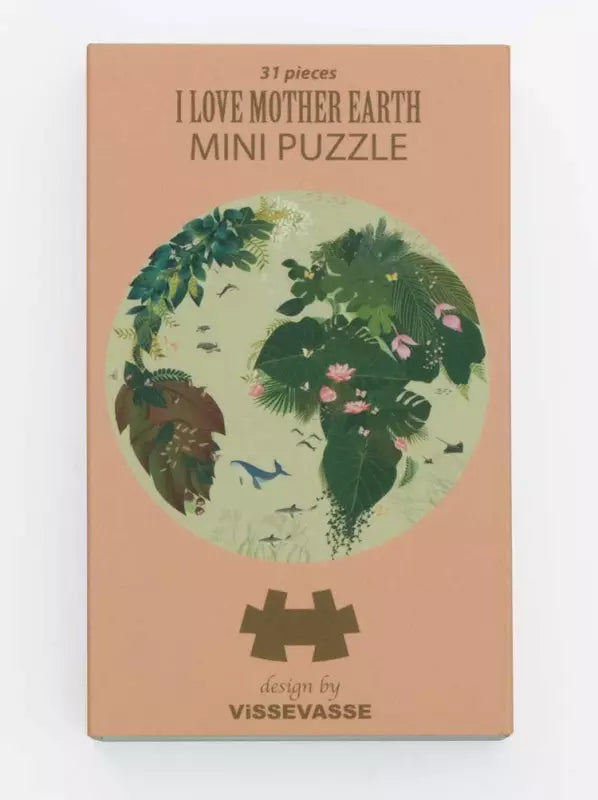 VISSE VASSE - I Love Mother Earth Mini Puslesepil med 31 Brikker