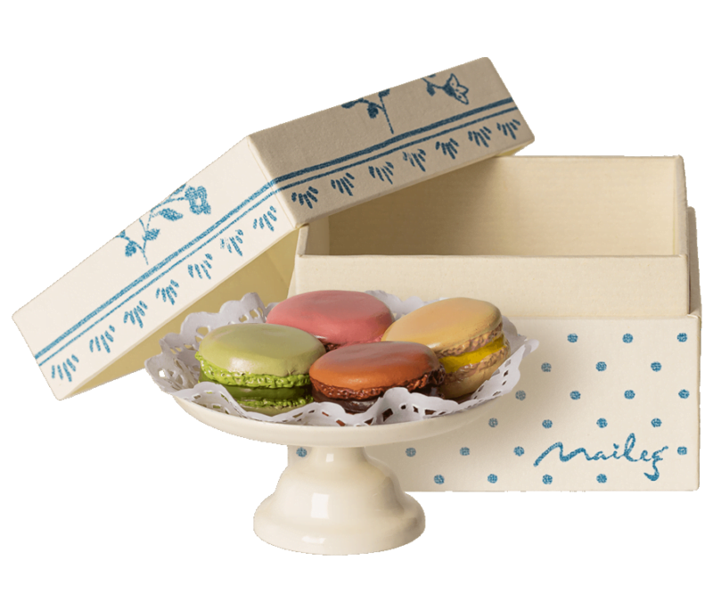 Maileg Mad - Macarons På Kagefad