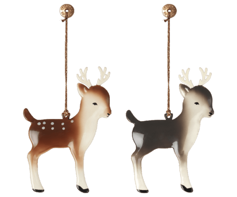 Maileg - Metal Ornament Bambi i Brun og Sort