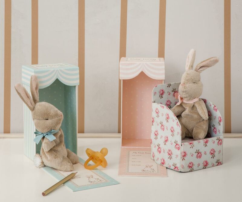 Maileg - My First Bunny Blå Box i Brun