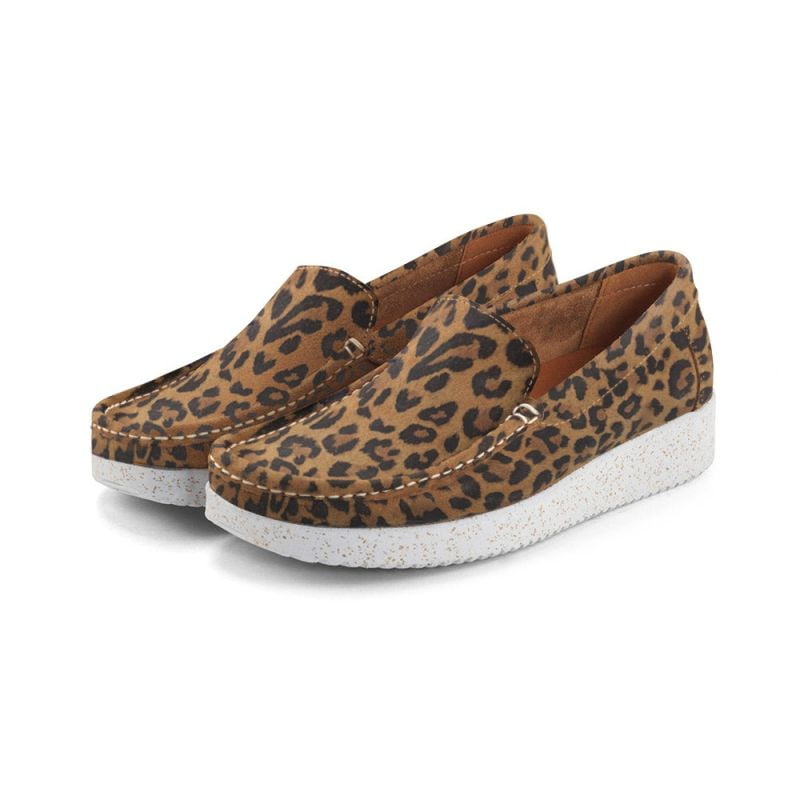 Nature Footwear - Elin Suede Loafers i Leopard