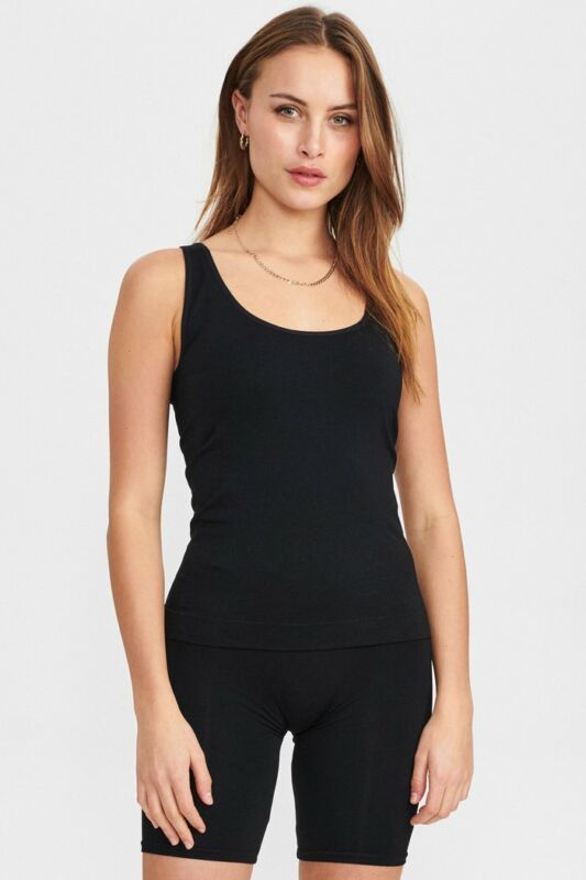 Nümph - NuMarie Singlet Top i Caviar Sort