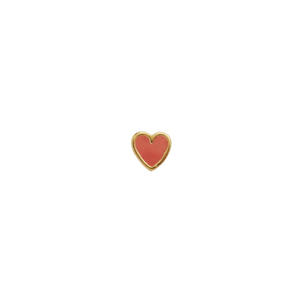 Stine A Ørestik - Petit Love Heart Coral Ørestik