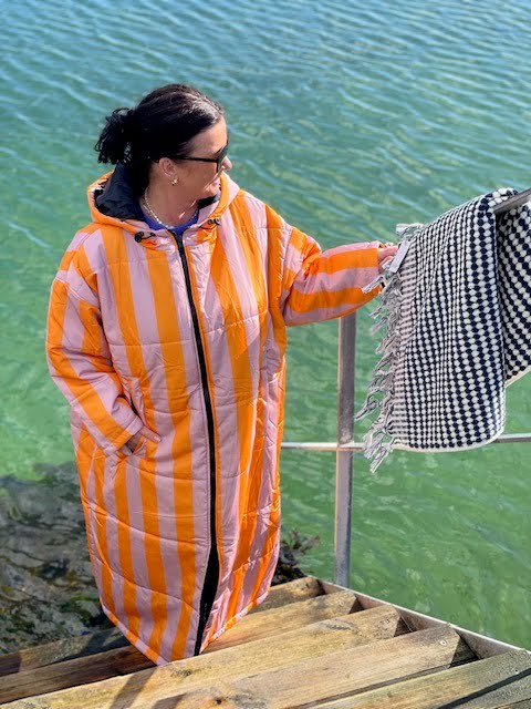 SittingSuits - Saint Tropez Oversize Jakke i Orange/Lavendel