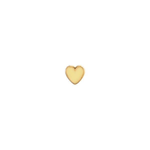Stine A Ørering - Petit Love Heart Ørestik i Gul